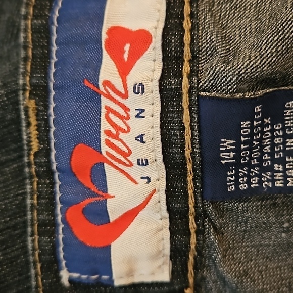 VTG WAH JEANS 1970s Denim Godet Longline Skirt 14W - Picture 8 of 11